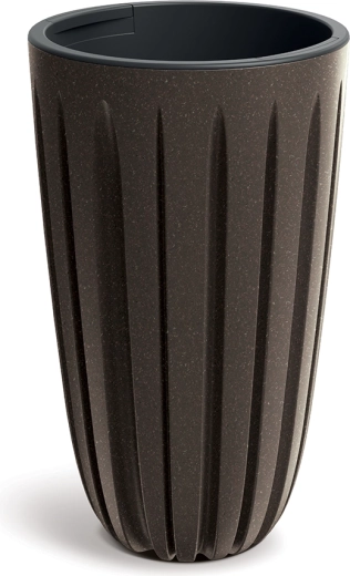 Bloempot Wario Eco Wood 29 cm koffie