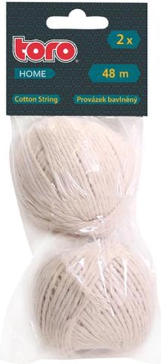 Katoenen touw TORO, wit, 48 m, 2 stuks