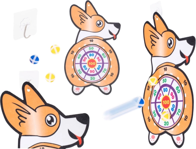 Kinderspel Corgi doel met zachte ballen