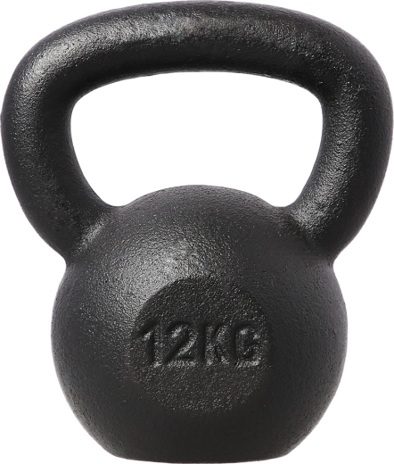 Gietijzeren kettlebell HMS 12 kg, zwart