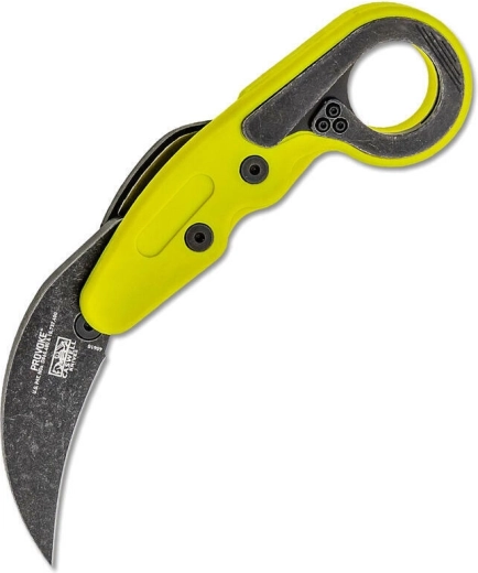 CRKT Provoke Zap zakmes karambit met kinematische opening, groen