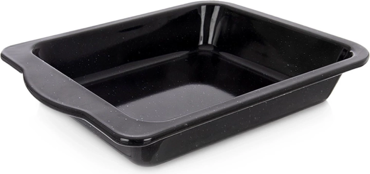 Geëmailleerde diepe rechthoekige bakplaat 36 × 26 × 5 cm