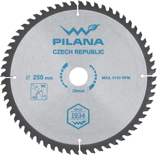 Zaagblad PILANA SK 5255 WZ 250 mm, 60 tanden, 30 mm