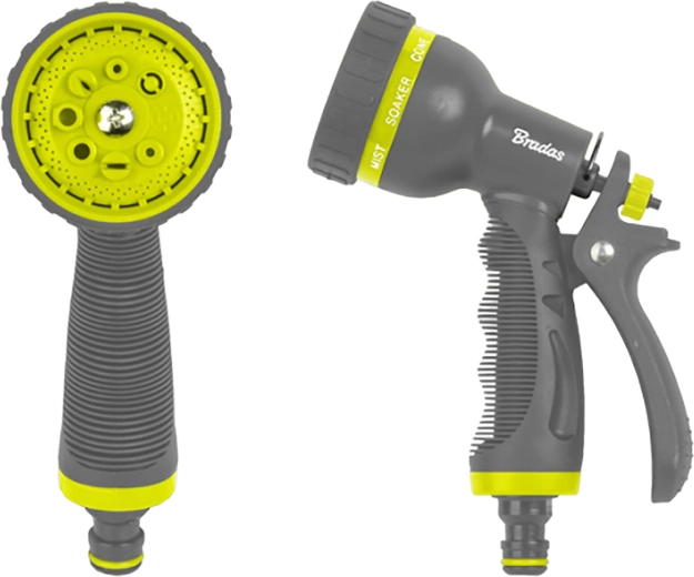 Sproeipistool met 8 functies, grijs/limoen