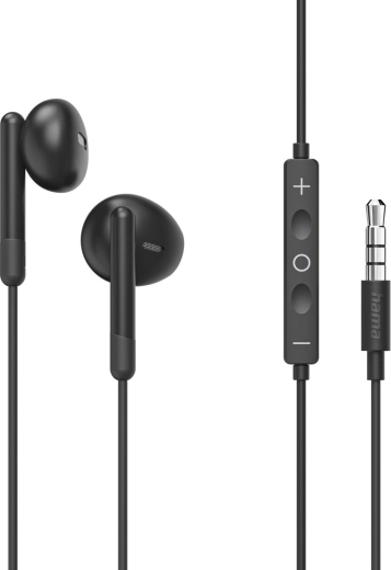 Noble zwarte bedrade in-ear oordopjes met microfoon
