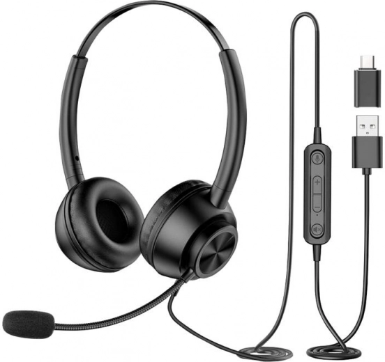 Bekabelde koptelefoon met microfoon New Bee