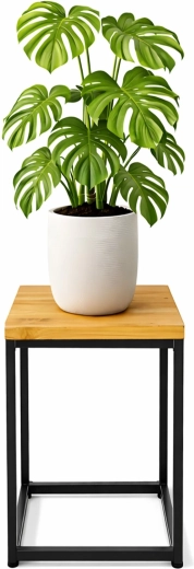 Bloemenstandaard Renew Force met plank in craftdecor, laag - 1 stuk