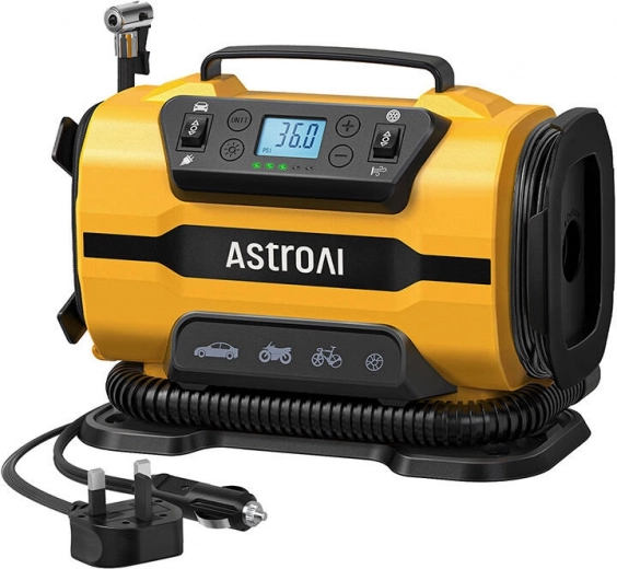 Draagbare AstroAI-compressor 150 PSI, 12V DC en 110–240V AC