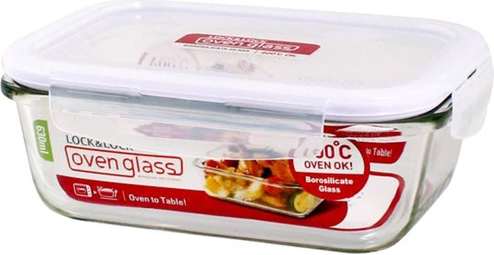 Glazen ovenschaal met deksel 630 ml van borosilicaatglas