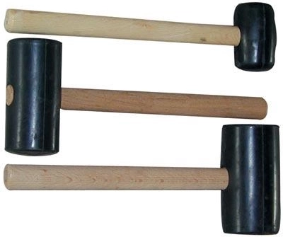 Rubberen hamer 75 mm met houten handvat – Tsjechische productie