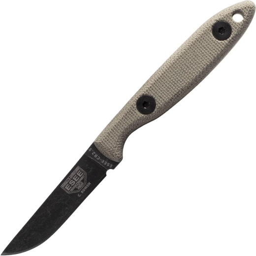 ESEE CR 2.5 Camp-Lore outdoormes, 6,3 cm, micarta, lederen schede