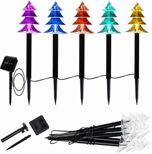 Solar LED-prikker in de vorm van een kerstboom - 1 stuk