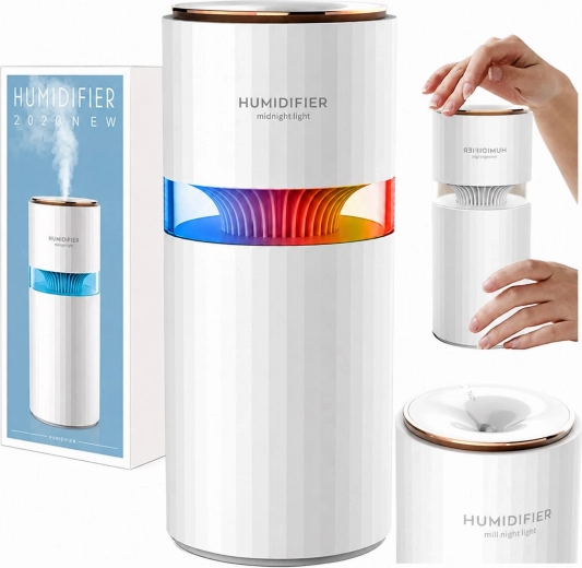 Luchtbevochtiger en aroma-diffuser voor in de auto met LED-achtergrondverlichting 400 ml - 1 stuk