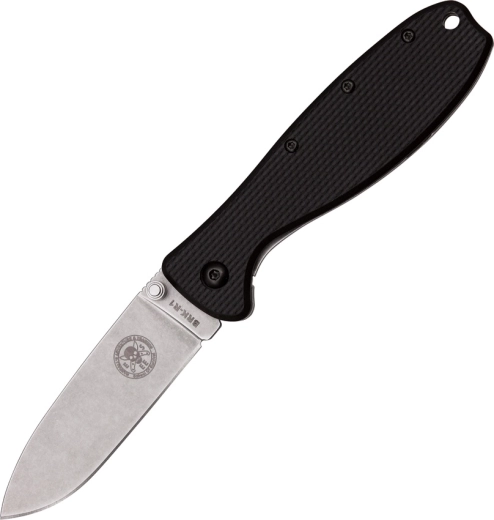 ESEE Zancudo zwart zakmes 7,7 cm, stonewash, FRN