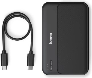 Hama powerbank 5000 mAh, 2× USB-A, antraciet
