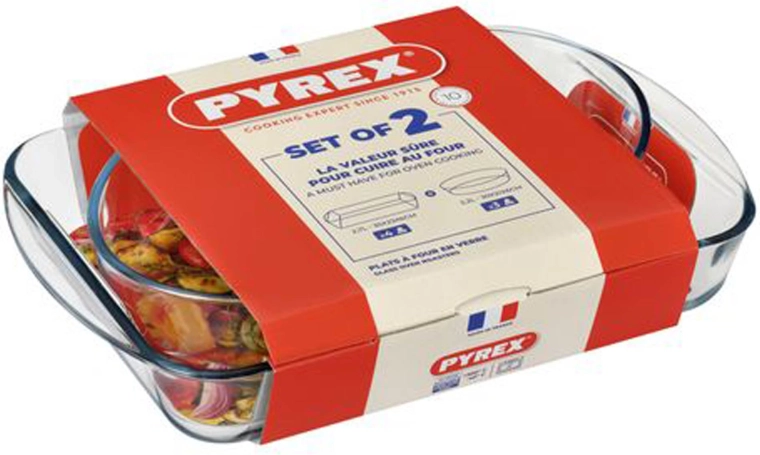 Set van glazen ovenschaalen PYREX 2 stuks 2,7 l + 2,2 l