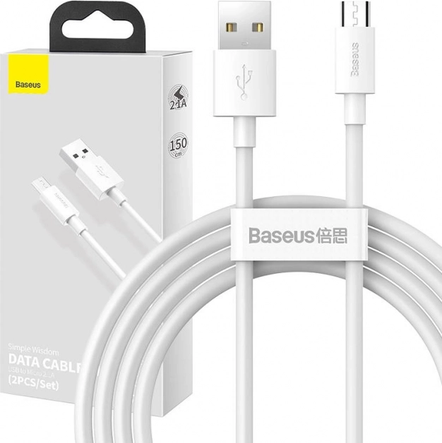 Set van Baseus USB naar Micro datakabels 2,1A 1,5m