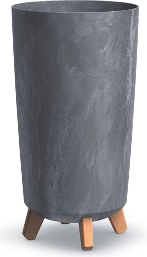 Bloempot Gracia Tubus Slim betoneffect 19,5 cm marengo