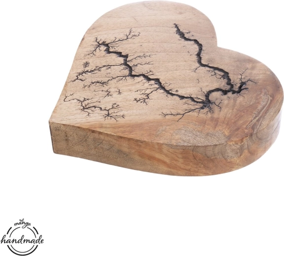 Hartdecoratie van mangohout electric – groot