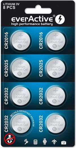 everActive set van lithiumbatterijen 8 stuks