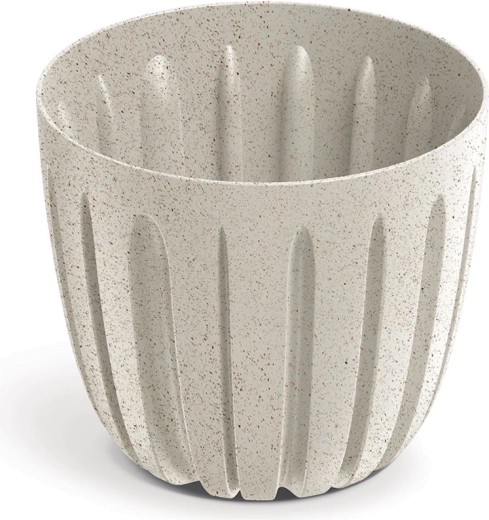 Bloempot Wario Eco Wood 13,8 cm wit