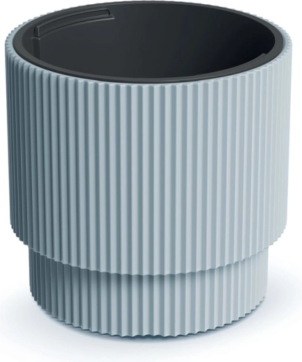 Bloempot met inzetstuk Milly 39,5 cm lichtgrijs