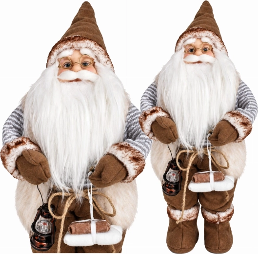Scandinavische kerstkabouter met lantaarn 45 cm