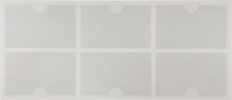 Zelfklevende visitekaarthouders met boveningang – 6 stuks