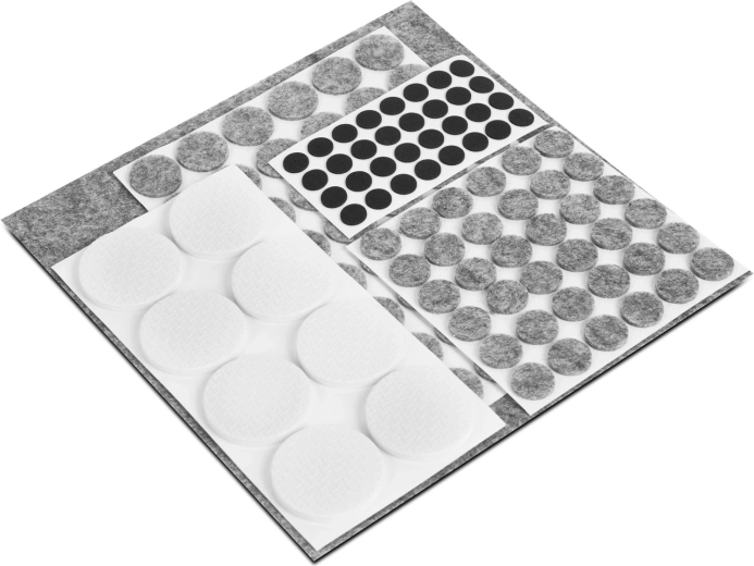Set vilten meubelglijders, 125 stuks