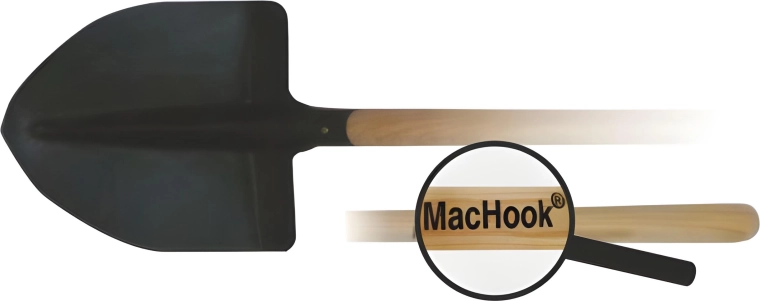 MacHook hartvormige schop met houten steel 130 cm
