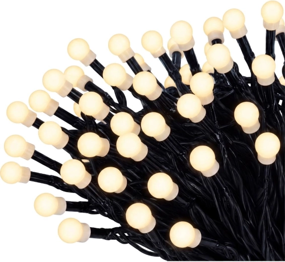 Kerstverlichting met leds Retlux cherry, 100 leds, warm wit, 10 m