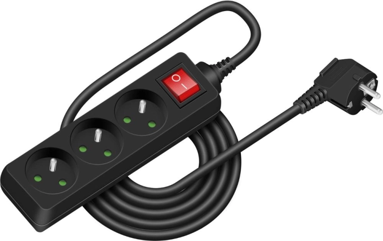 RETLUX-verlengsnoer met schakelaar, 3 stopcontacten, 3 m