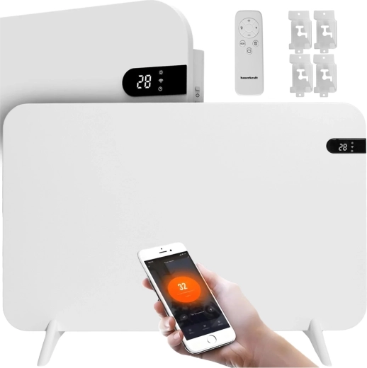Infrarood verwarmingspaneel Bauerkraft 450 W met Wi‑Fi en display 45 × 70 cm