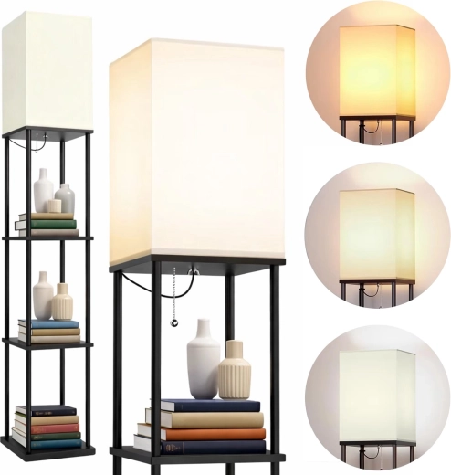 Staande lamp met planken Renew Force 2-in-1