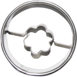 Koekjesuitsteker glad rondje met bloem