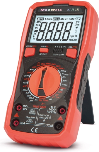 Digitale True RMS-multimeter met spanningsdetectie