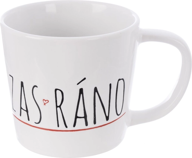 Keramische mok ZAS‑RÁNO wit 350 ml