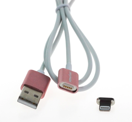 MyMax magnetische Lightning-kabel 1 m roze