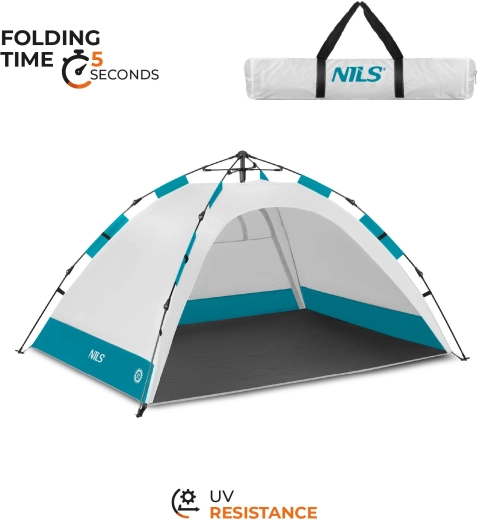 Pop-up strandtent NILS grijs