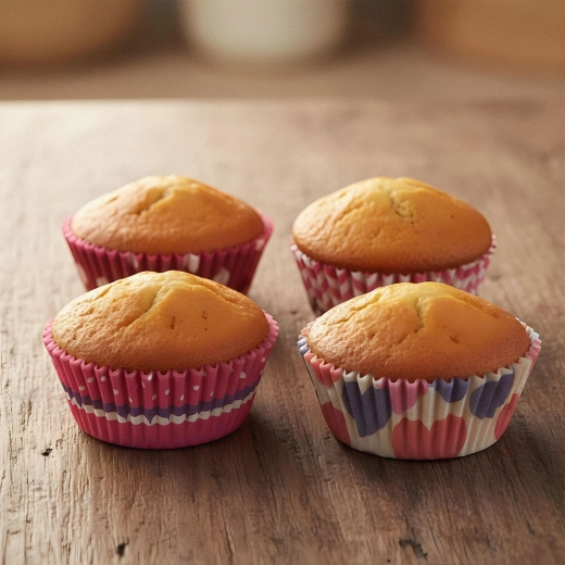 Papieren muffinvormpjes met hartjes, 100 stuks