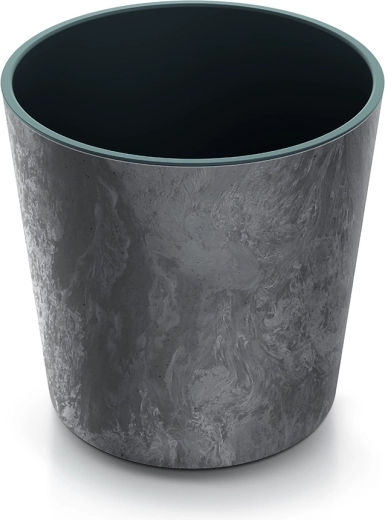 Bloempot Urbi Round Effect met inzet 25 cm – marengo