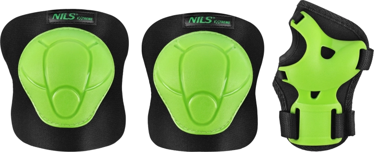 Set beschermerhoezen voor schaatsen en skateboard NILS Extreme H210 groen – S