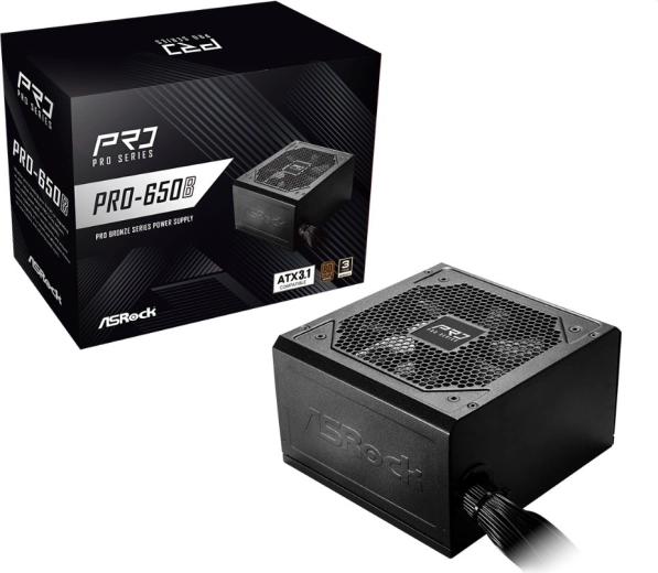 ASRock Pro Series 650 W 80 Plus Bronze ATX 3.1 niet-modulaire voeding