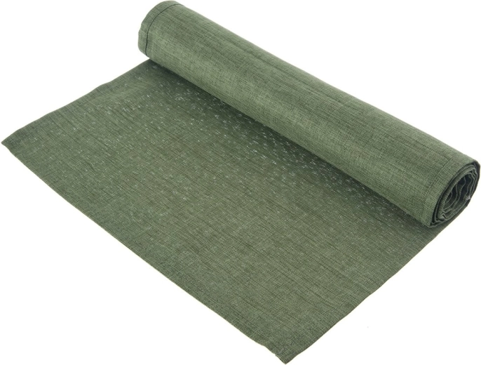 Groene tafelloper van polyester 160 × 30 cm