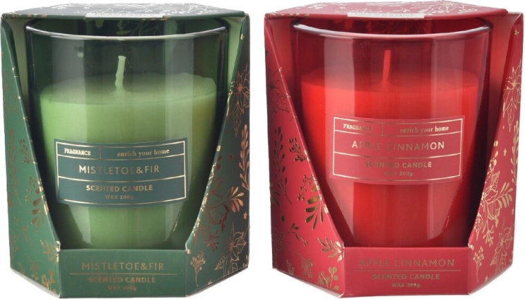 Geurkaars in glas met kerstgeur 200 g