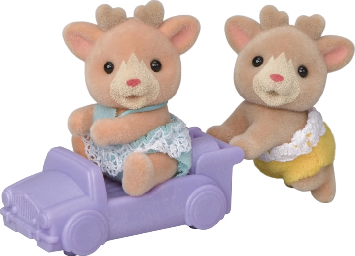 Sylvanian Families rendier-tweeling met autootje