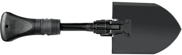 Opvouwbare schep GERBER Gorge 42 cm, staal, zwart, etui