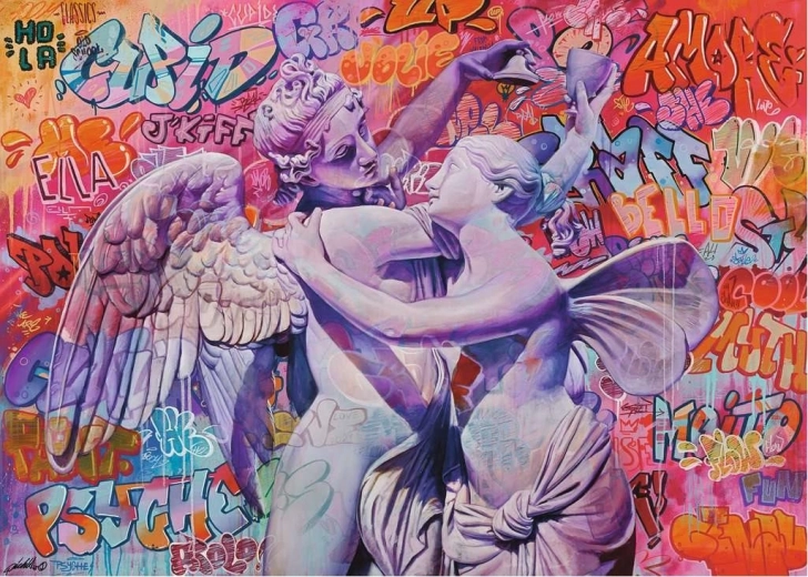 Puzzel 2D 1000 stukjes Amor en Psyche