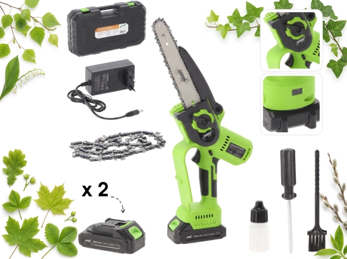 Accu mini-kettingzaag 20 cm, 900 W, 21 V