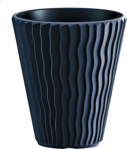 Bloempot Sandy met inzet antraciet 29,7 cm